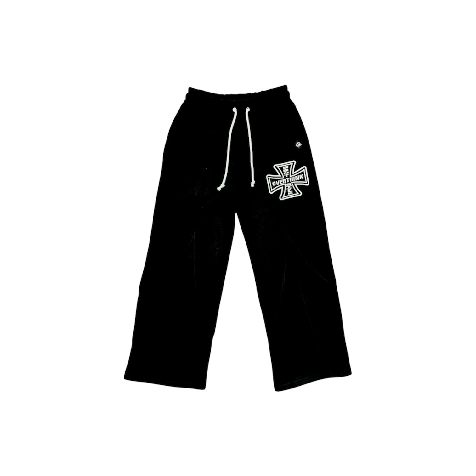 Webbed Cross Sweatpants - Black